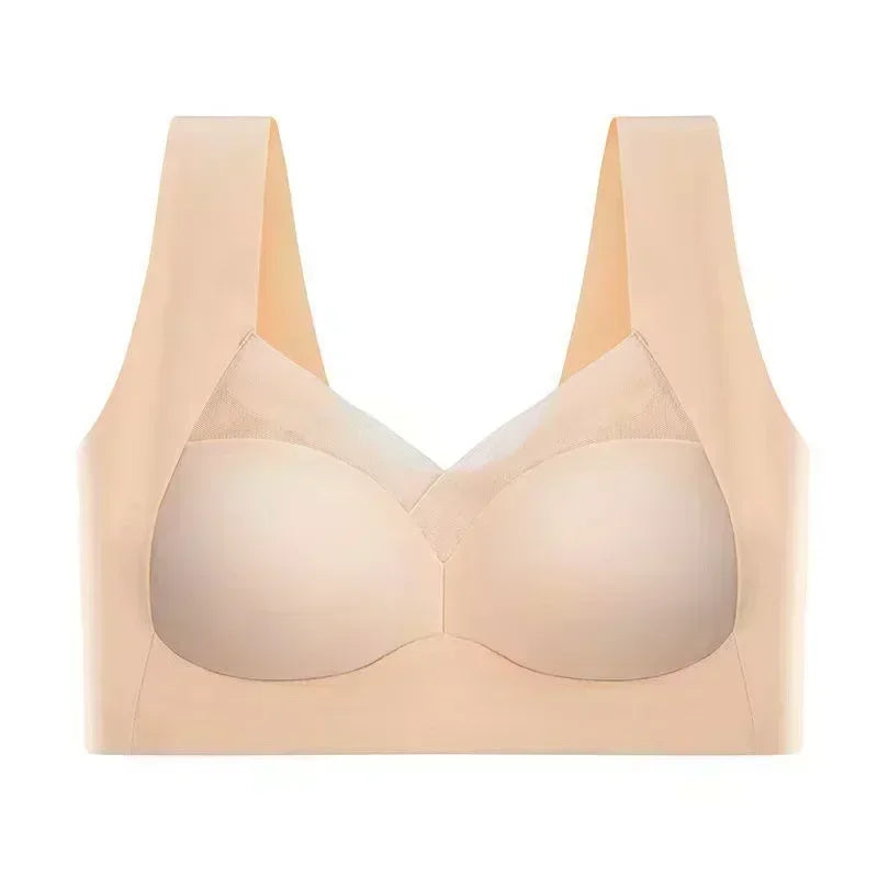 Ice Silk Bras Sexy Thin Bras Seamless Everyday Underwear with Chest Pad Yoga Sports Underwear Women Underwear Accessories